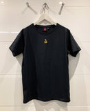 NEW! 50 pce loose unisex black t-shirt with gold embroidery